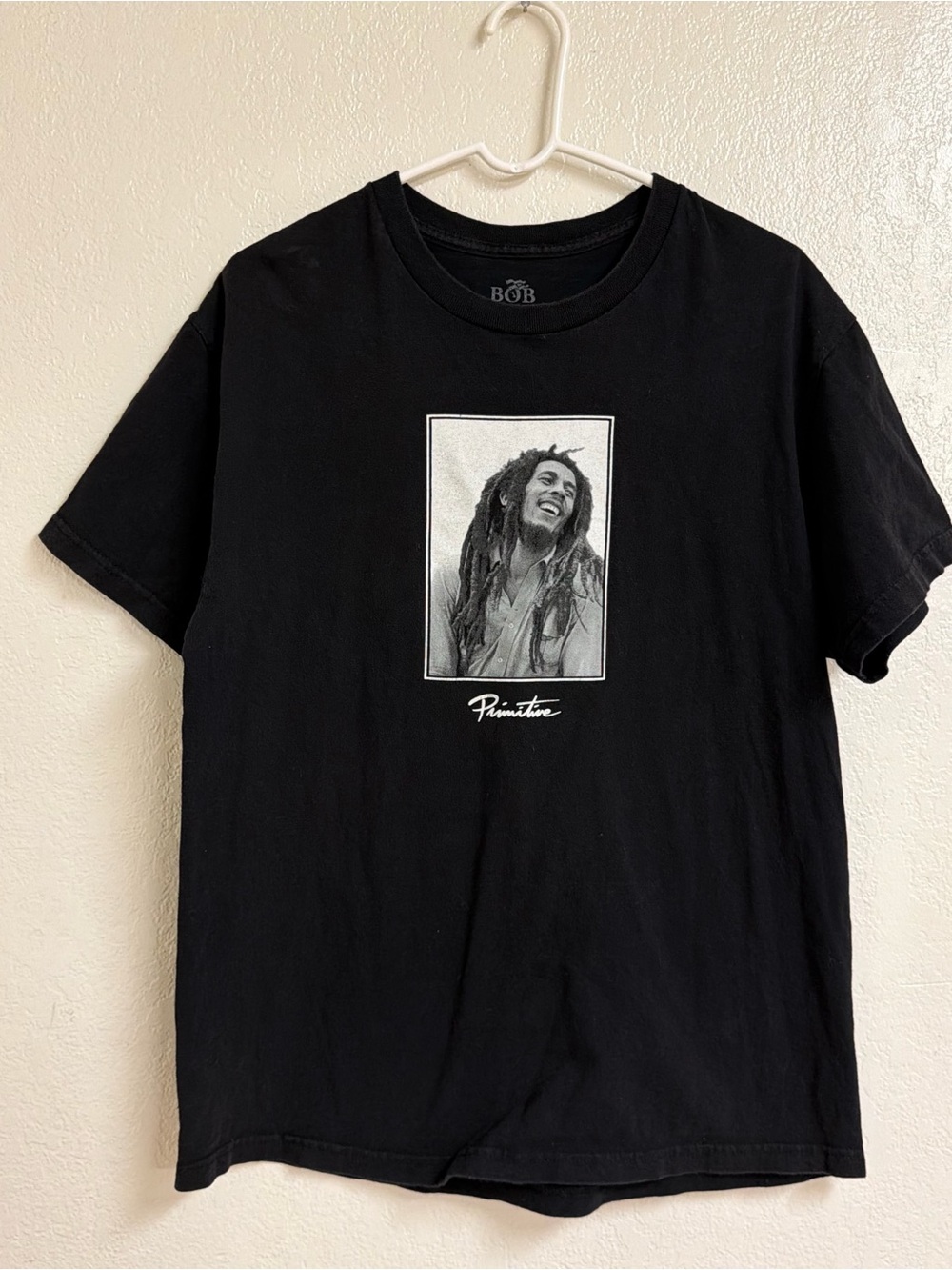 Primitive Black Graphic Bob Marley Short Sleeve Tee